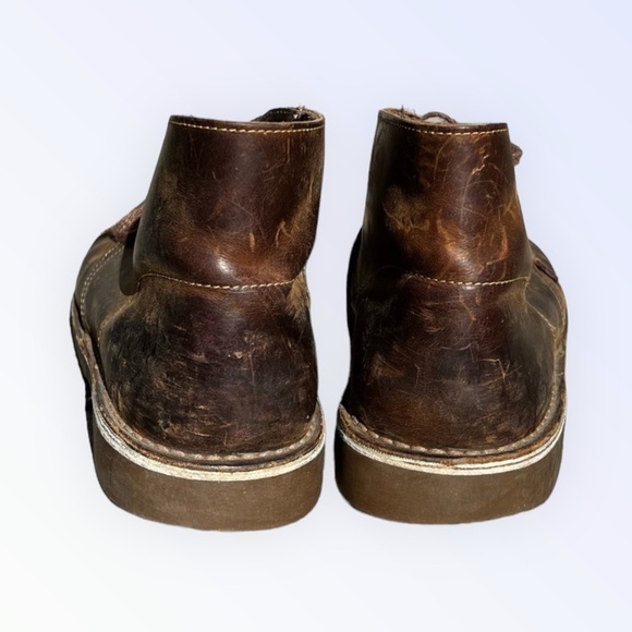 🌻Clarks Originals 100% Leather Brown Desert Chukka Boot Bootie Men's Size 10 - Picture 2 of 12